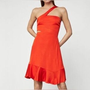 BCBGMaxAzria Orange Midi Dress